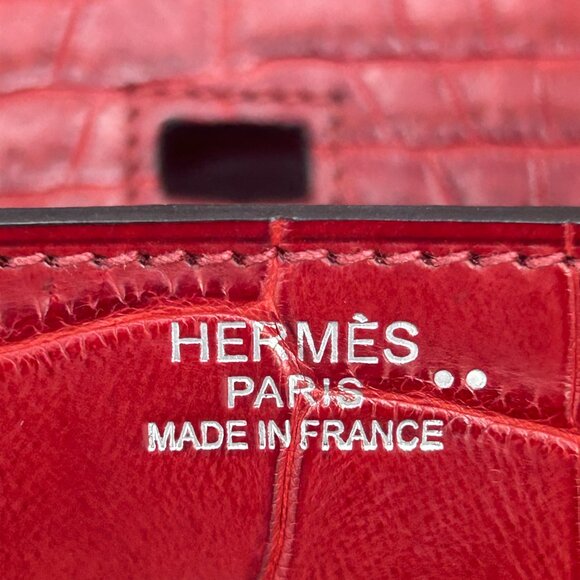 Hermes Rouge Crocodile Birkin 35 - Picture 5 of 6